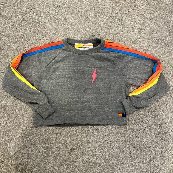 Aviator Nation Tops - Aviator Nation Crop Crewneck Sweatshirt